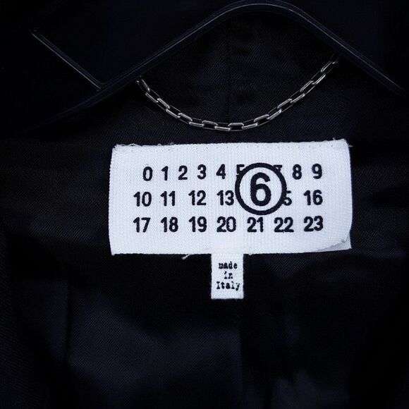 MM6 Maison Margiela Suit Jacket Mens Size 48 Black Oversized Fit Wool $1400 - Picture 4 of 12